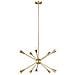 Lampadario A 10 Luci, Ottone Brunito, G9 - Foto miniatura 1