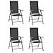 Set Mobili Pranzo Giardino 5pz Alluminio e Textilene Argento - Foto miniatura 3