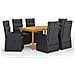 Set Mobili da Pranzo per Giardino 7 pz Nero - Foto miniatura 1