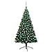 Set Albero Natale Artificiale a Metà LED e Palline Verde 210 cm - Foto miniatura 1