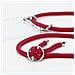 Catena Di Telefoni Cellulari Compatibile Con Samsung Galaxy A6 Plus 2018 In Rosso Rubino - Coperchio Protettivo In Silicone Con Anelli D'argento, Cinturino In Corda E Custodia Staccabile - Foto miniatura 3