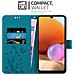 Cadorabo Custodia Compatibile Con Samsung Galaxy A32 4g In Blu Fiore - Coperchio Protettivo In Design Floreale Con Chiusura Magnetica, Funzione Stand E Slot Per Carte - Foto miniatura 3