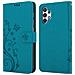 Cadorabo Custodia Compatibile Con Samsung Galaxy A32 4g In Blu Fiore - Coperchio Protettivo In Design Floreale Con Chiusura Magnetica, Funzione Stand E Slot Per Carte - Foto miniatura 8