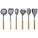 Set Di Utensili Da Cucina In Acacia Antigraffio Kh-1325 - Foto miniatura 4