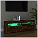 Mobile Porta TV con Luci LED Rovere Fumo 120x35x40 cm - Foto miniatura 3