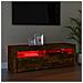 Mobile Porta TV con Luci LED Rovere Fumo 120x35x40 cm - Foto miniatura 8