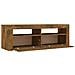 Mobile Porta TV con Luci LED Rovere Fumo 120x35x40 cm - Foto miniatura 10