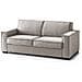 Divano Letto Adalgisa, Divano A 3 Posti, 100% Made In Italy, Sofà Soggiorno Con Apertura Girevole, In Tessuto Imbottito, Con Braccioli Standard, Cm 220x95h90, Tortora - Foto miniatura 2