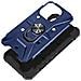 Cover Anello Per Iphone 15 Pro Bumper Anti-urto Serie Armoring Bump Blu - Foto miniatura 5