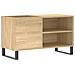 Mobile Porta Dischi Rovere Sonoma 85x38x48 Cm Legno Multistrato - Foto miniatura 1
