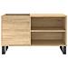 Mobile Porta Dischi Rovere Sonoma 85x38x48 Cm Legno Multistrato - Foto miniatura 3
