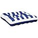Cuscino Pallet Strisce Bianche E Blu 58x58x10 Cm Tessuto Oxford - Foto miniatura 2
