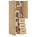 Credenza Rovere Sonoma 69,5x34x180 Cm In Legno Multistrato - Foto miniatura 3