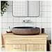 Lavabo da Appoggio Marrone e Blu Ovale 59x40x15 cm Ceramica - Foto miniatura 1