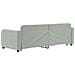 Divano Letto Estraibile Cassetti Grigio Chiaro 80x200cm Velluto - Foto miniatura 4