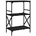 Libreria A 3 Ripiani Nera 59x35x90,5 Cm In Legno Multistrato - Foto miniatura 2