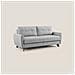 Callisto Divano letto matrimoniale in tessuto morbido impermeabile T02 188 cm (mat. 140x197) grigio chiaro - Foto miniatura 1