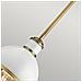 Sospensione Contemporanea Tollis Acciaio Ottone Naturale Bianco 1 Luce E27 - Foto miniatura 3
