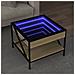 Tavolino Da Salotto Con Led Infinity Rovere Sonoma 50x50x38 Cm - Foto miniatura 1