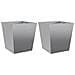 Fioriere Da Giardino 2 Pz 40x40x40 Cm In Acciaio Zincato - Foto miniatura 1