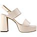 Cindy Sandals Sandali Pelle Scarpe Donna Bianco Eu 41, 5-105930 1200 - Foto miniatura 1