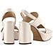 Cindy Sandals Sandali Pelle Scarpe Donna Bianco Eu 41, 5-105930 1200 - Foto miniatura 3
