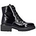 Black Casual Closed Ladies Mid Height Boots Stivaletti Pelle Sintetica Scarpe Donna Nero Eu 39, 76002-00 - Foto miniatura 2