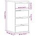 Cassettiera Angolare Rovere Fumo 40x41x76cm Legno Multistrato - Foto miniatura 2