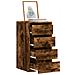 Cassettiera Angolare Rovere Fumo 40x41x76cm Legno Multistrato - Foto miniatura 5