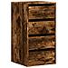 Cassettiera Angolare Rovere Fumo 40x41x76cm Legno Multistrato - Foto miniatura 1