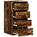 Cassettiera Angolare Rovere Fumo 40x41x76cm Legno Multistrato - Foto miniatura 8