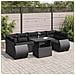 Set Divani Da Giardino Con Cuscini 8 Pz Nero In Polyrattan - Foto miniatura 1