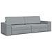 Divano Letto da Pavimento 2-in-1 Grigio Chiaro 245x150x60.5 cm Tessuto - Foto miniatura 1
