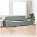 Divano Letto da Pavimento 2-in-1 Grigio Chiaro 245x150x60.5 cm Tessuto - Foto miniatura 3