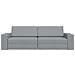 Divano Letto da Pavimento 2-in-1 Grigio Chiaro 245x150x60.5 cm Tessuto - Foto miniatura 5