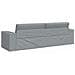 Divano Letto da Pavimento 2-in-1 Grigio Chiaro 245x150x60.5 cm Tessuto - Foto miniatura 7
