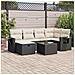 Set Divani da Giardino con Cuscini 7pz Nero Polyrattan - Foto miniatura 2