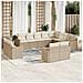 Set Divani da Giardino 12 pz con Cuscini Beige in Polyrattan - Foto miniatura 2