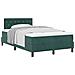 Letto Box Spring con Materasso Verde Scuro Piccolo Doppio Velluto - Foto miniatura 1