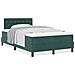Letto Box Spring con Materasso Verde Scuro Piccolo Doppio Velluto - Foto miniatura 4