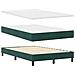 Letto Box Spring con Materasso Verde Scuro Piccolo Doppio Velluto - Foto miniatura 6