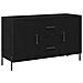 Sideboard  Nero Rovere 100x36x60 cm Legno ingegnerizzato - Foto miniatura 1
