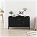 Sideboard  Nero Rovere 100x36x60 cm Legno ingegnerizzato - Foto miniatura 4