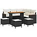 Set Divano da Giardino con cuscino 9 pcs Nero Poly Rattan - Foto miniatura 1