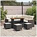 Set Divano da Giardino con cuscino 9 pcs Nero Poly Rattan - Foto miniatura 2