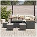 Set Divano da Giardino con cuscino 9 pcs Nero Poly Rattan - Foto miniatura 3