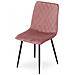 Sedia TURIN - Velluto rosa con gambe nere x 3 - Foto miniatura 4