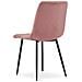 Sedia TURIN - Velluto rosa con gambe nere x 3 - Foto miniatura 6