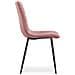 Sedia TURIN - Velluto rosa con gambe nere x 3 - Foto miniatura 7