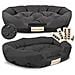XXL Letto per cani 130x105 cm Personalizzabile Impermeabile Nero - Foto miniatura 1